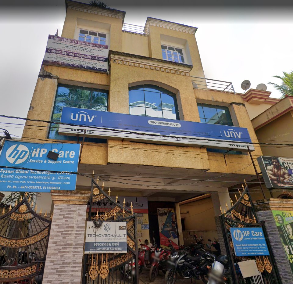 Amit Devdutta & Co CA firm building on Saheed Nagar Road, opposite SBI branch
