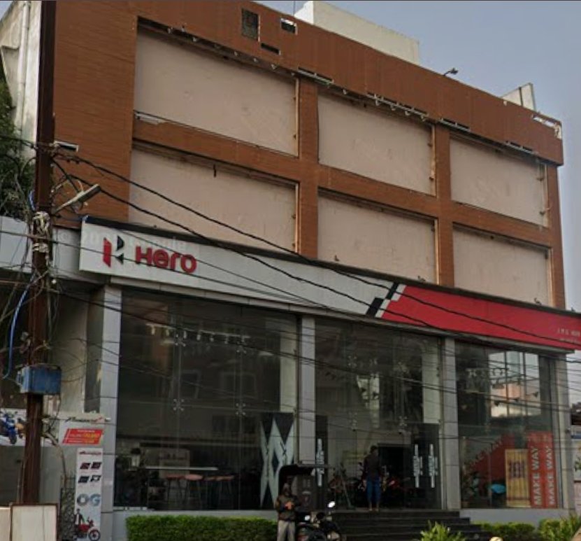 JMG Automobiles Hero MotoCorp dealership Cuttack with Hero branded showroom facade